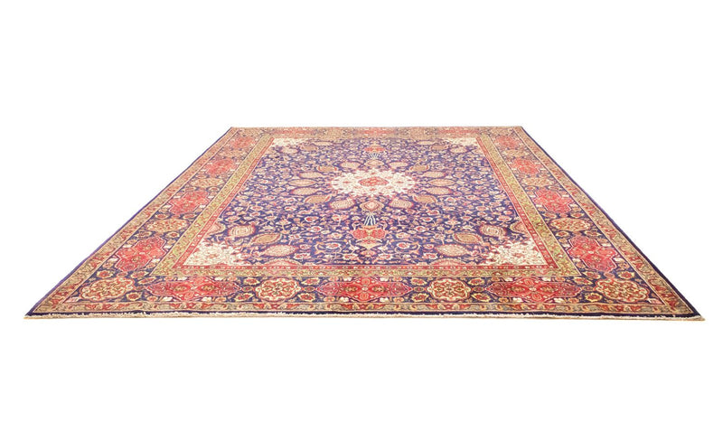 Tapis persan - Tabriz - 392 x 305 cm - bleu