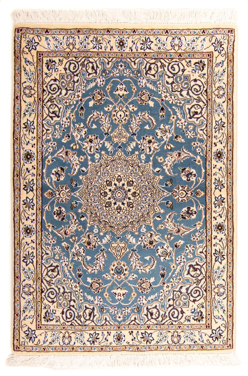 Tapis persan - Nain - Royal - 148 x 98 cm - bleu foncé