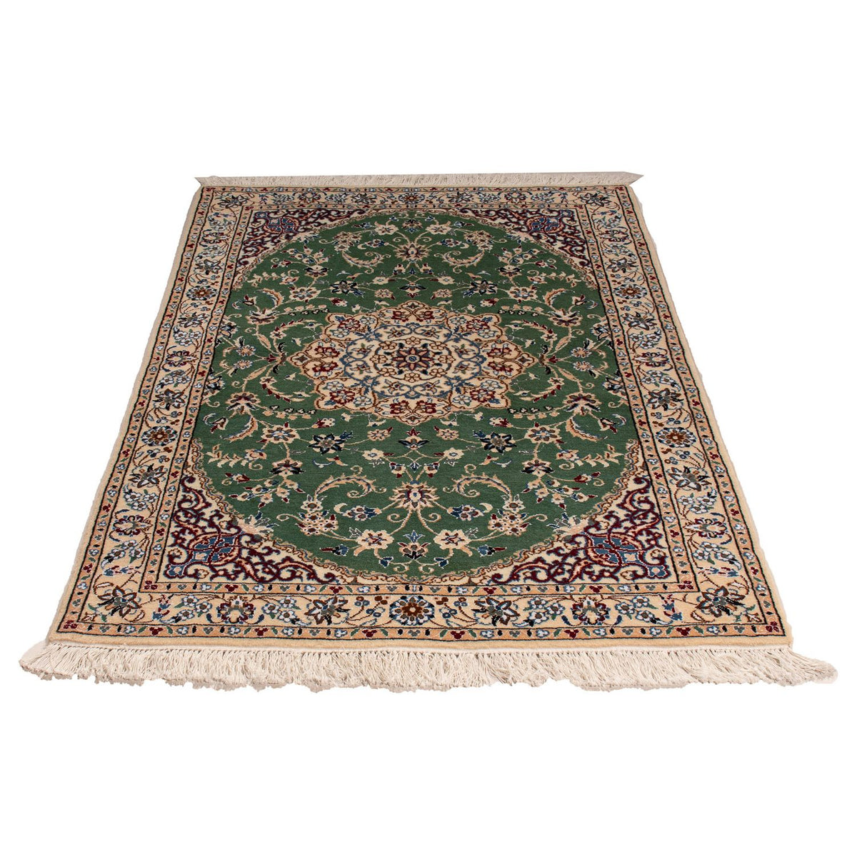 Tapis persan - Nain - Royal - 152 x 100 cm - vert