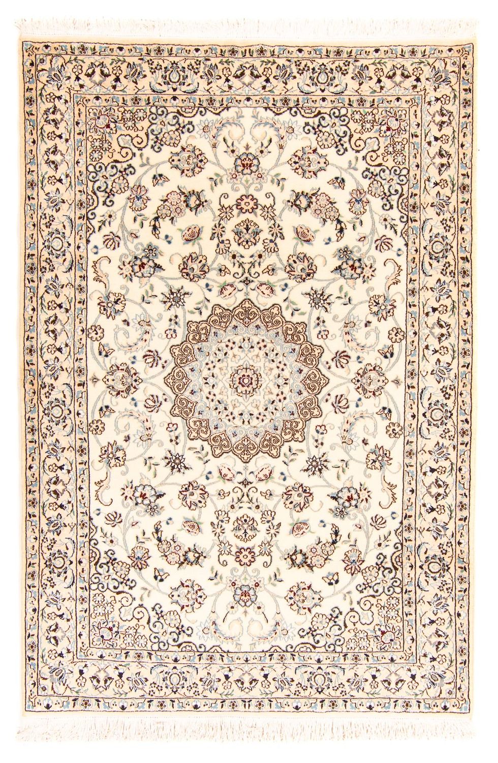Tapis persan - Nain - Royal - 204 x 135 cm - beige