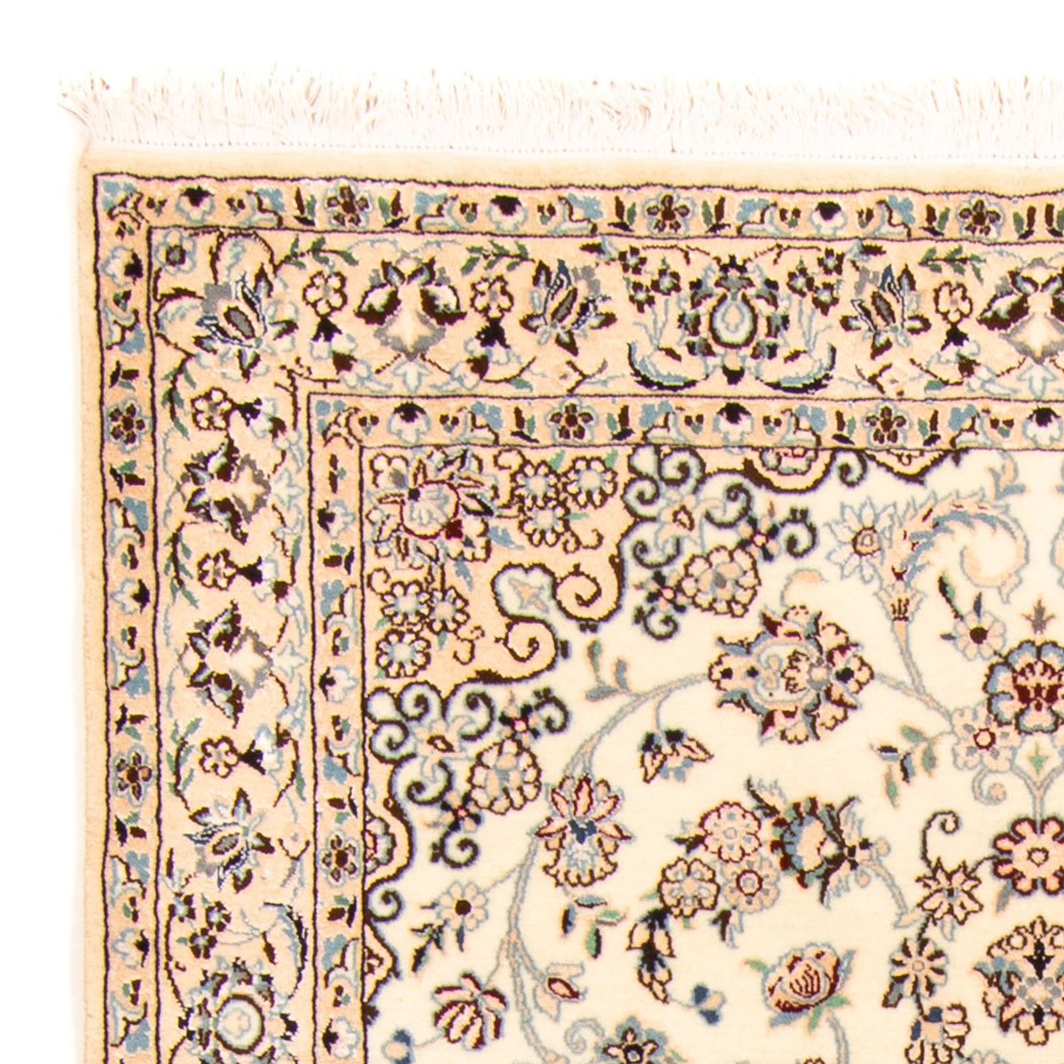 Tapis persan - Nain - Royal - 204 x 135 cm - beige