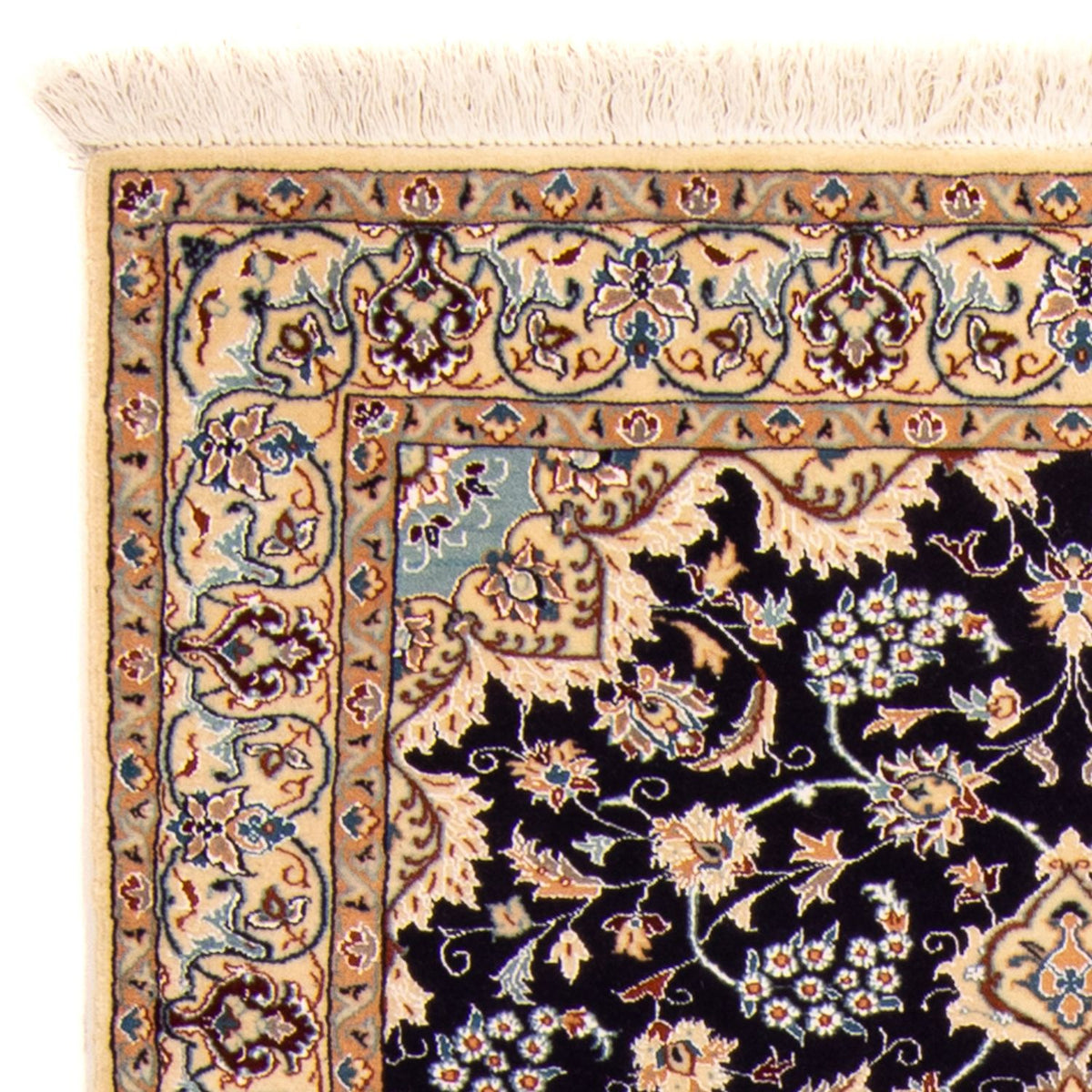 Tapis persan - Nain - Premium - 142 x 97 cm - bleu foncé