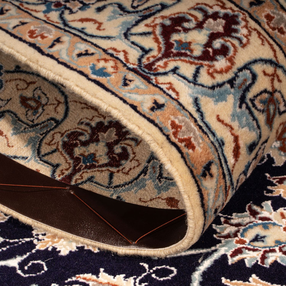 Tapis persan - Nain - Premium - 142 x 97 cm - bleu foncé