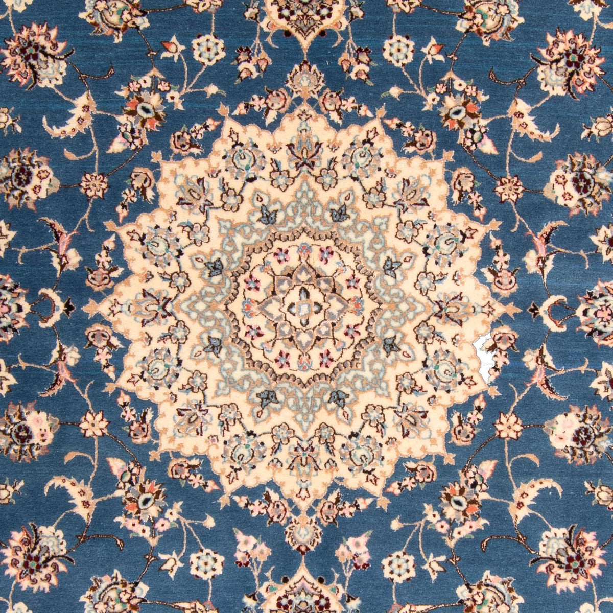 Tapis persan - Nain - Premium - 233 x 155 cm - bleu foncé