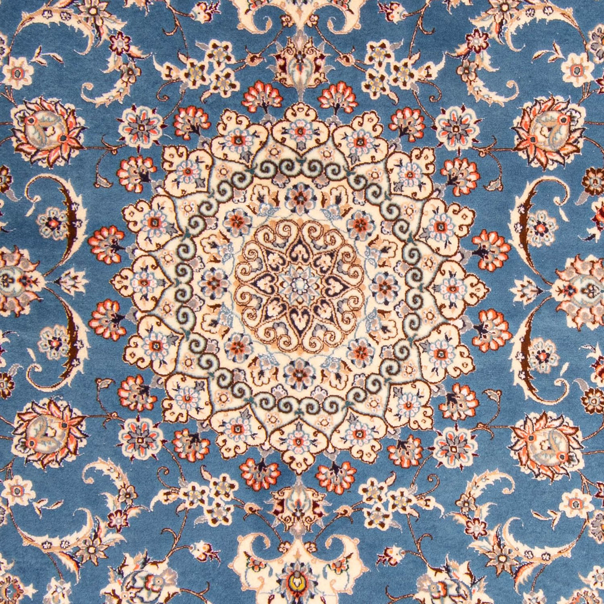 Tapis persan - Nain - Premium - 233 x 156 cm - bleu foncé