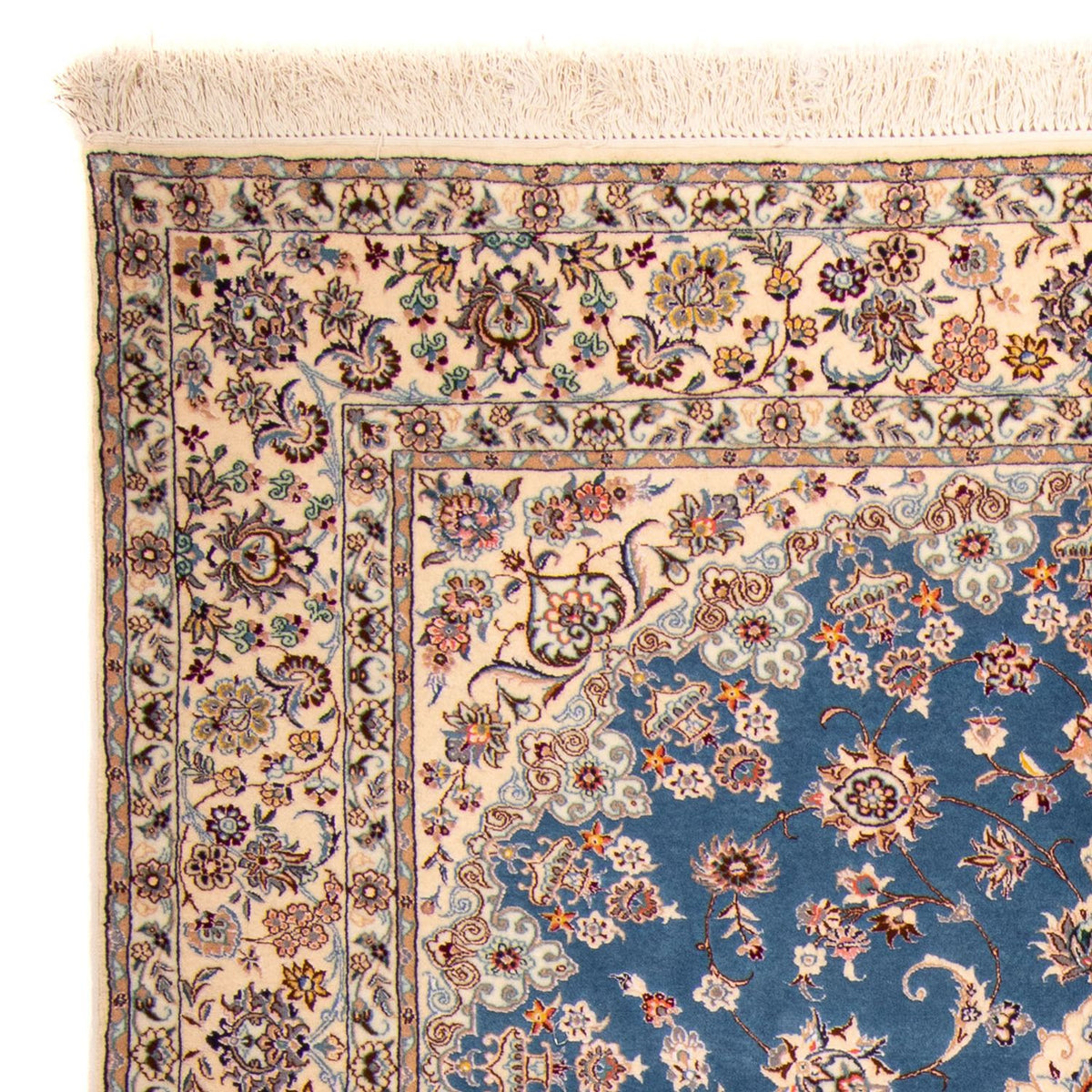 Tapis persan - Nain - Premium - 233 x 156 cm - bleu foncé