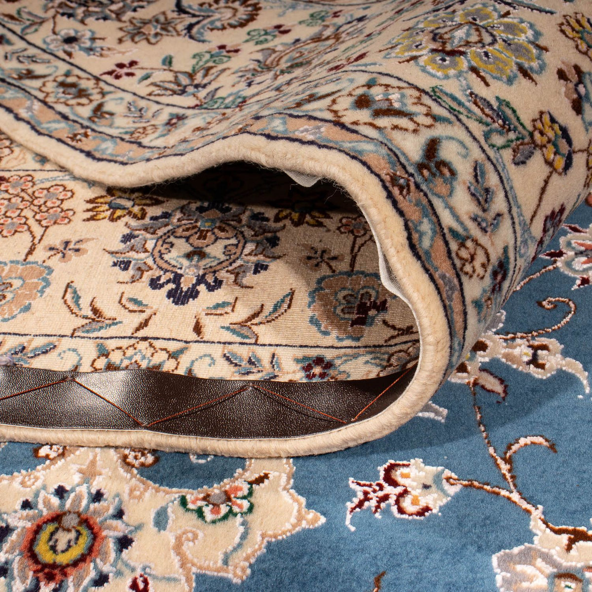Tapis persan - Nain - Premium - 233 x 156 cm - bleu foncé