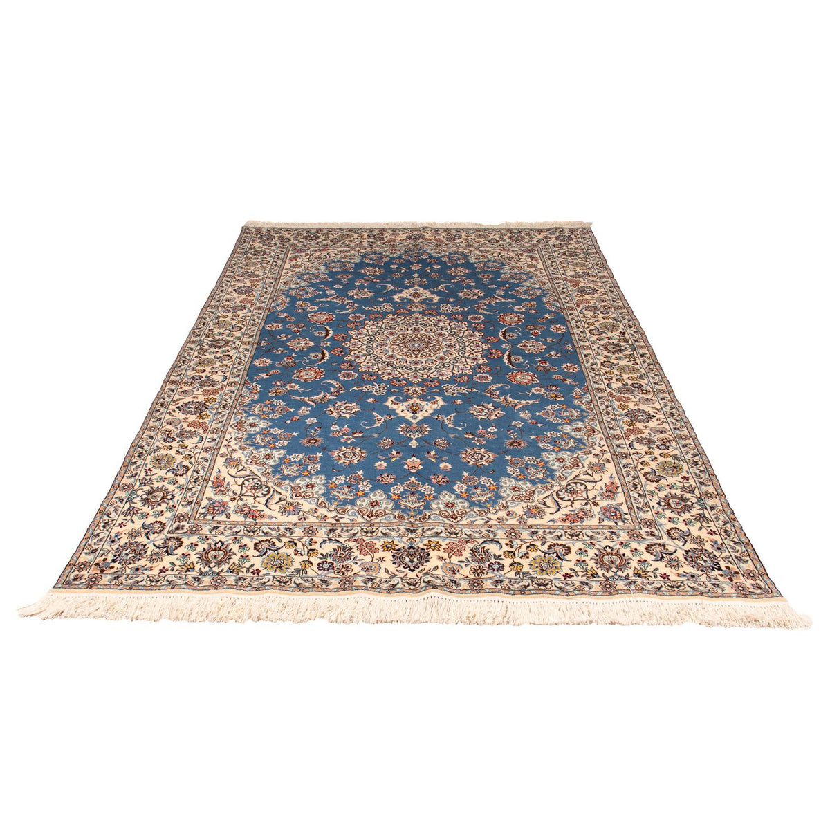 Tapis persan - Nain - Premium - 233 x 156 cm - bleu foncé