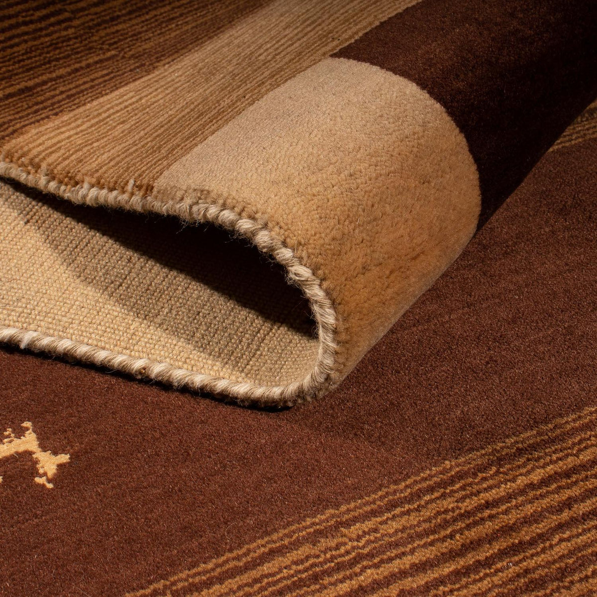 Tapis de couloir Tapis Gabbeh - Softy - 301 x 82 cm - marron