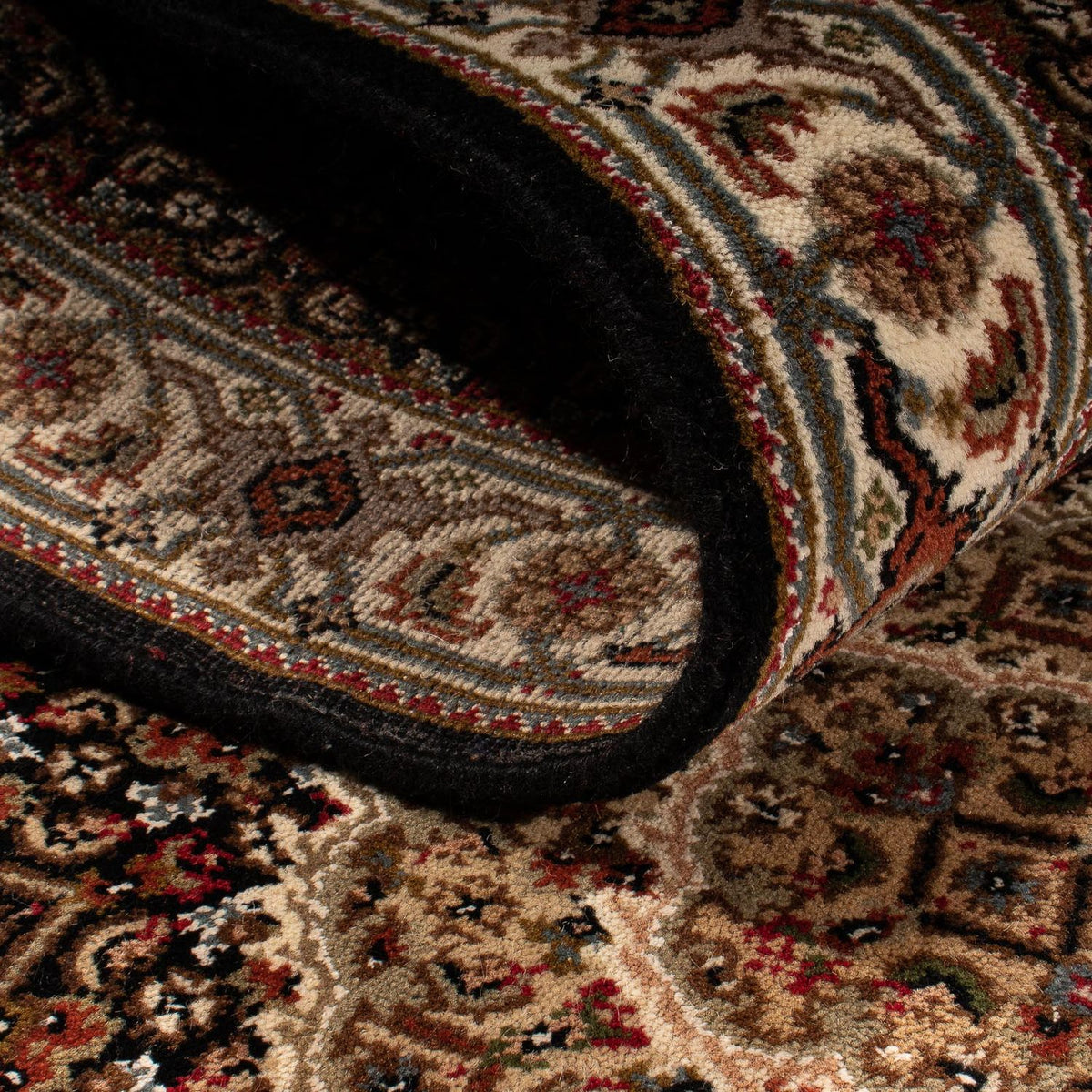 Tapis de couloir Tapis persan - Tabriz - 353 x 79 cm - bleu foncé