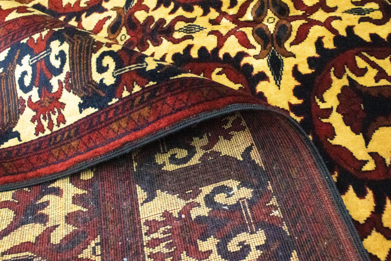 Tapis afghan - 198 x 150 cm - rouge foncé