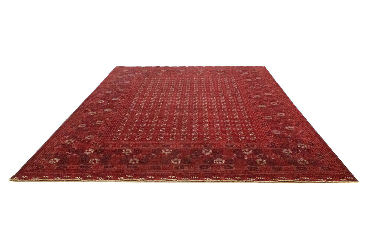 Tapis afghan - Boukhara - 390 x 292 cm - rouge foncé