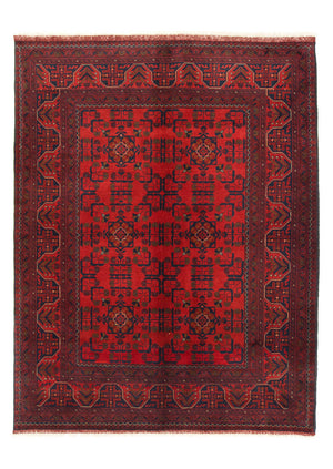 Tapis afghan - Kunduz - 206 x 149 cm - rouge