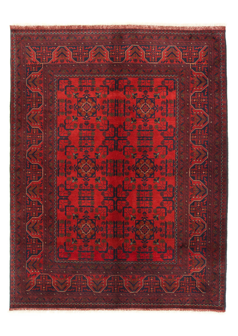 Tapis afghan - Kunduz - 206 x 149 cm - rouge