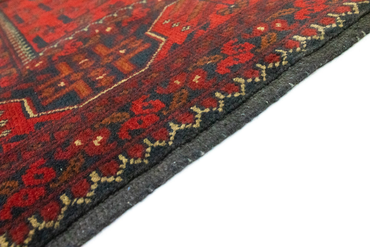 Tapis afghan - Kunduz - 206 x 149 cm - rouge