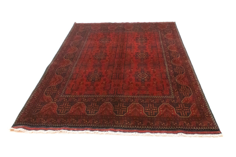Tapis afghan - Kunduz - 206 x 149 cm - rouge