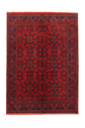 Tapis afghan - Kunduz - 147 x 105 cm - rouge
