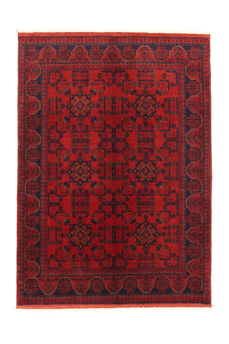 Tapis afghan - Kunduz - 147 x 105 cm - rouge