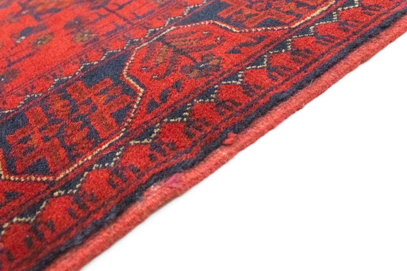 Tapis afghan - Kunduz - 147 x 105 cm - rouge