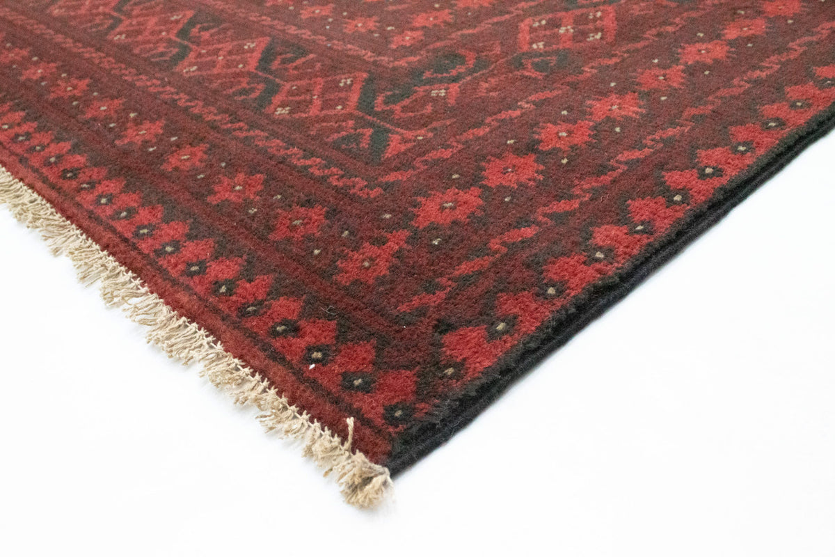 Tapis afghan - Filpa - 390 x 302 cm - rouge foncé