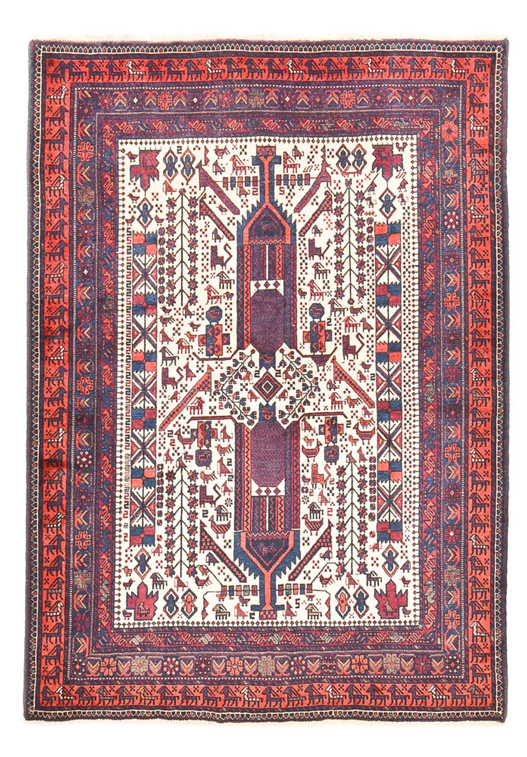 Tapis Belutsch - 210 x 153 cm - crème