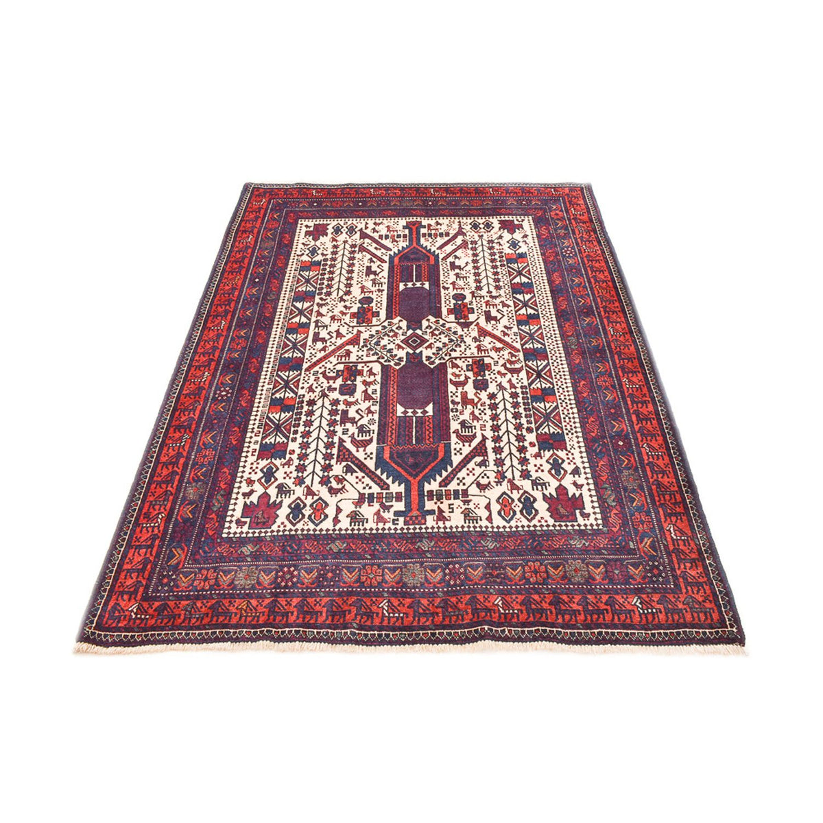 Tapis Belutsch - 210 x 153 cm - crème
