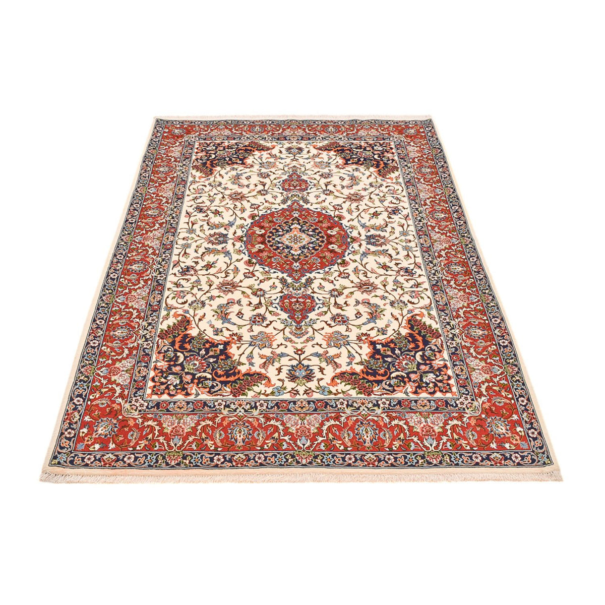 Tapis persan - Ghom - Royal - 216 x 140 cm - crème