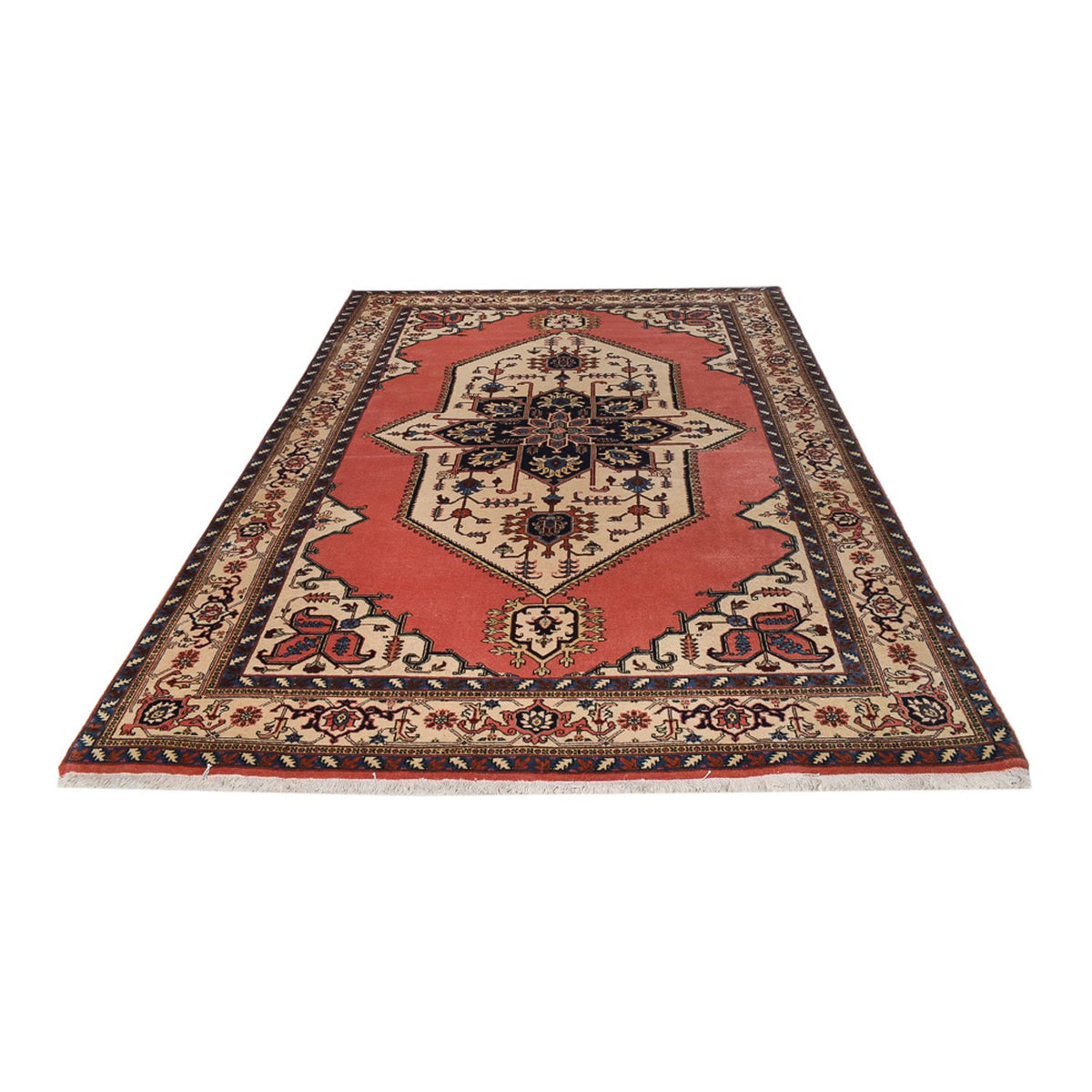 Tapis persan - Nomadic - 280 x 197 cm - rouge clair