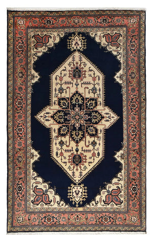 Tapis persan - Nomadic - 297 x 187 cm - bleu foncé