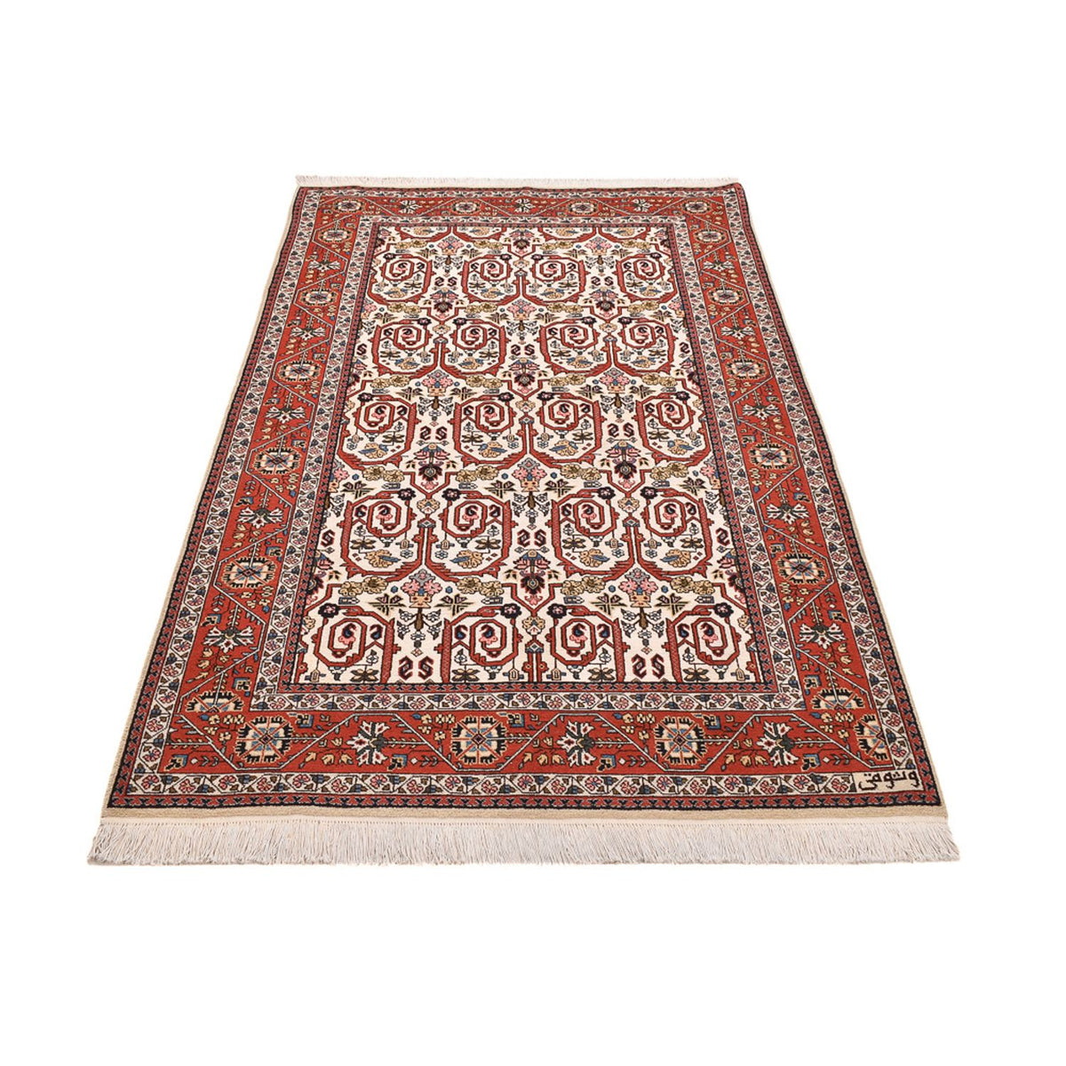 Tapis persan - Nomadic - 244 x 150 cm - rouge clair