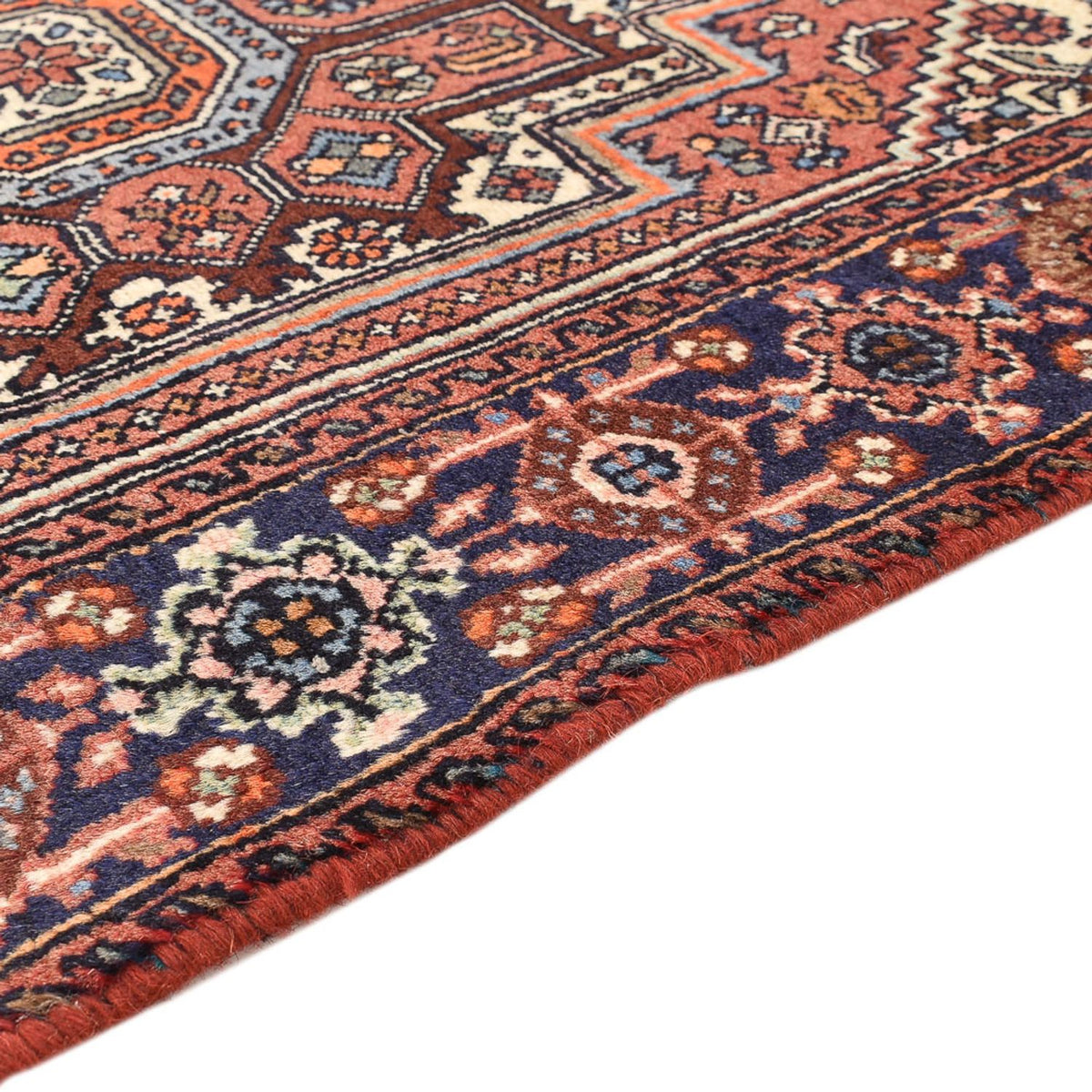 Tapis persan - Nomadic - 125 x 71 cm - terracotta