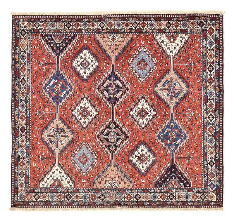Tapis persan - Nomadic carré  - 200 x 188 cm - rouge