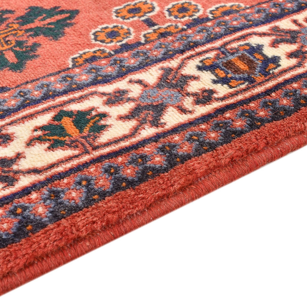 Tapis persan - Nomadic - 154 x 114 cm - rouge clair