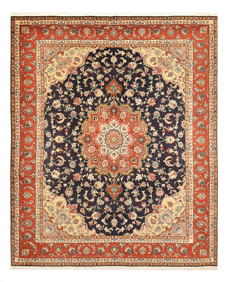 Tapis persan - Tabriz - Royal - 255 x 205 cm - bleu foncé