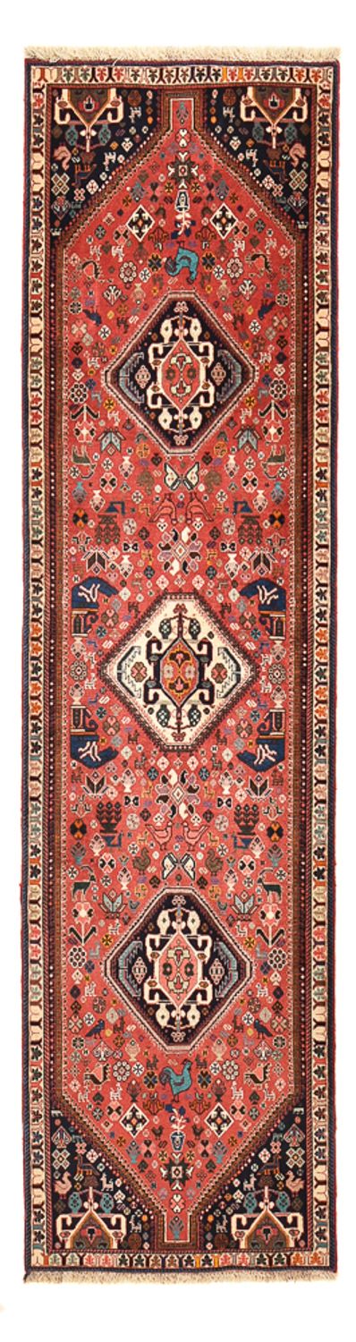 Tapis de couloir Tapis Gabbeh - Persan Kashkuli - 296 x 80 cm - rouge