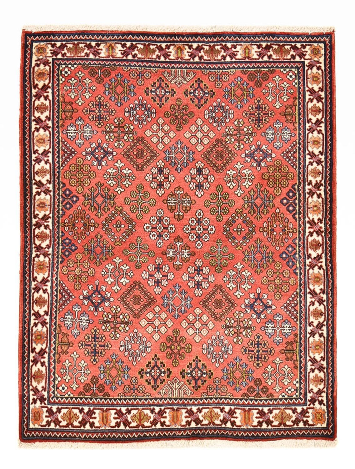 Tapis persan - Nomadic - 150 x 112 cm - rouge clair