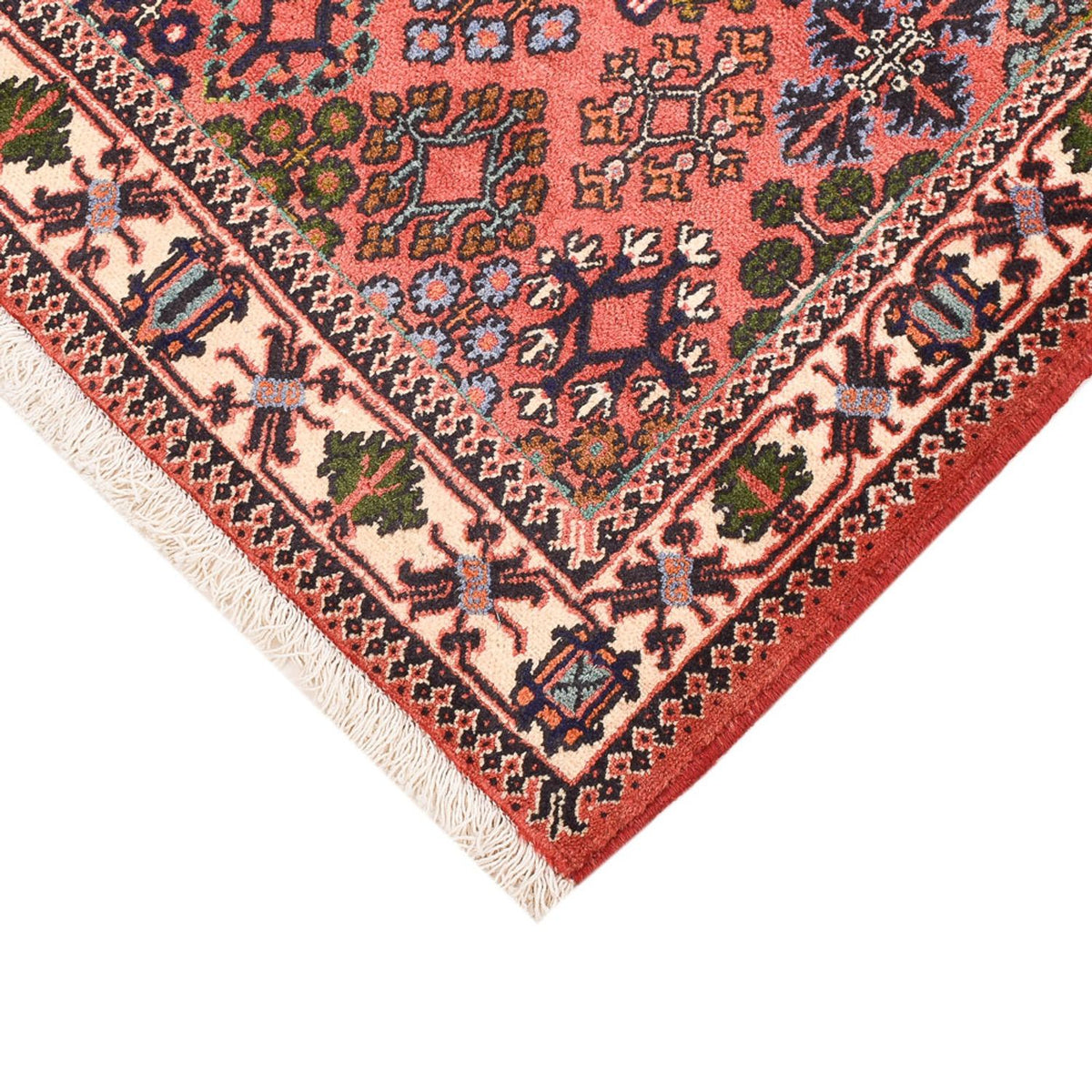 Tapis persan - Nomadic - 165 x 116 cm - rouge clair