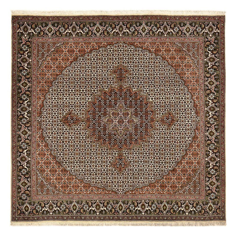 Tapis persan - Tabriz - Royal carré  - 207 x 204 cm - marron