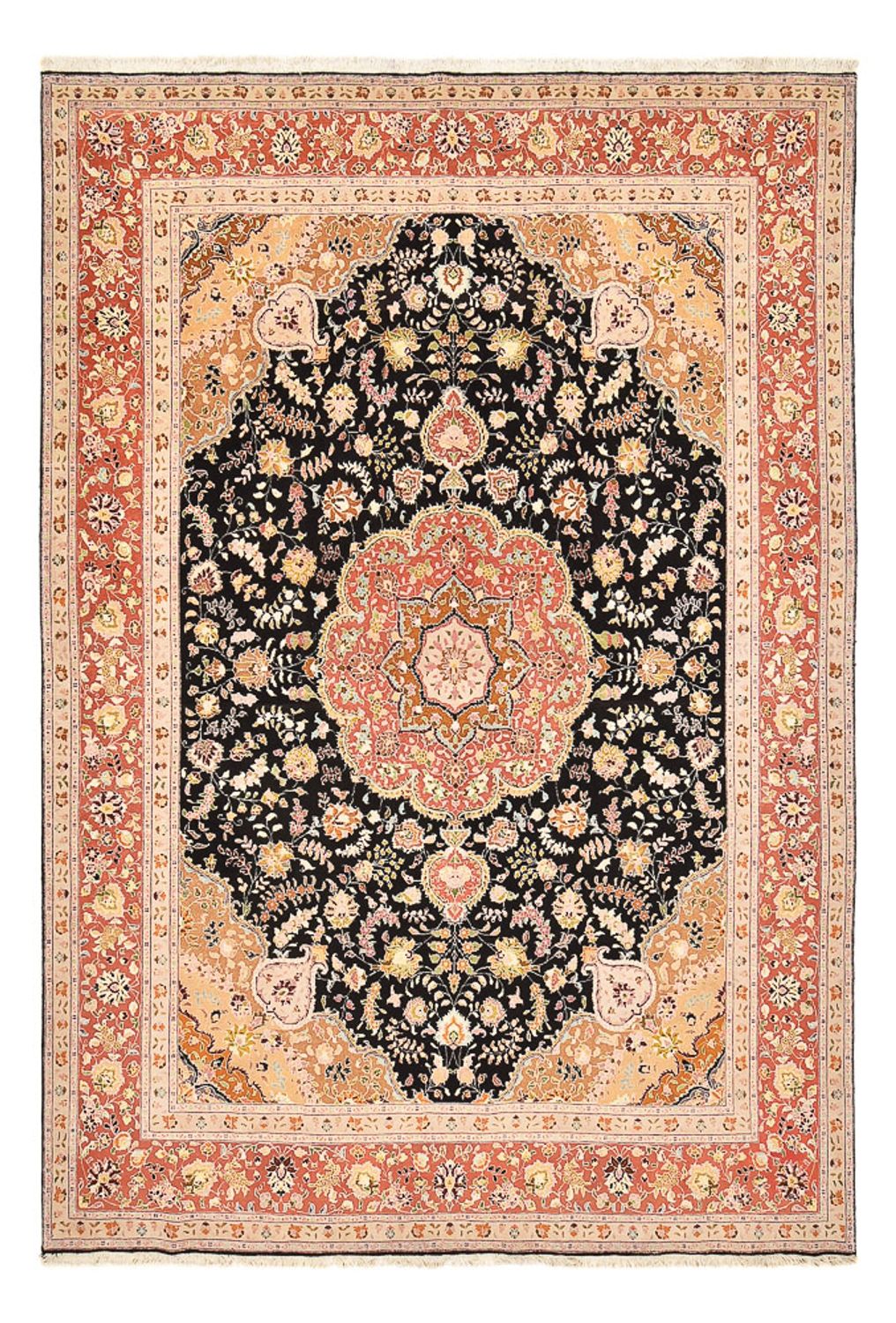Tapis persan - Tabriz - Royal - 357 x 248 cm - bleu foncé
