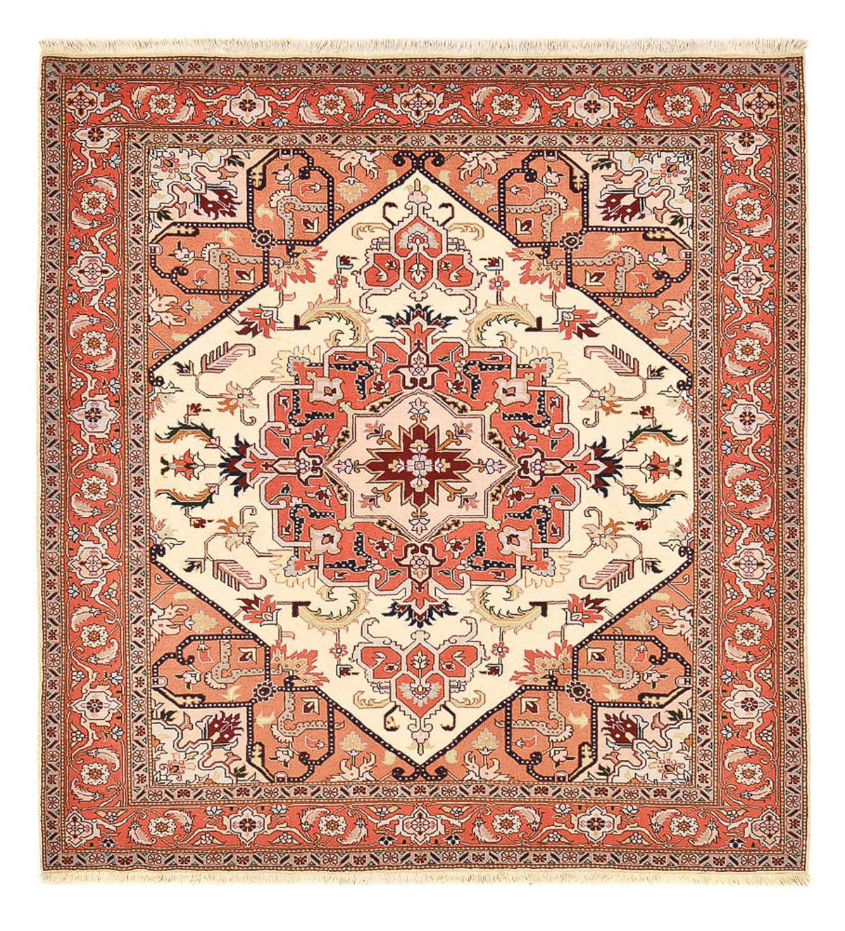 Tapis persan - Tabriz - Royal carré - 216 x 195 cm - crème
