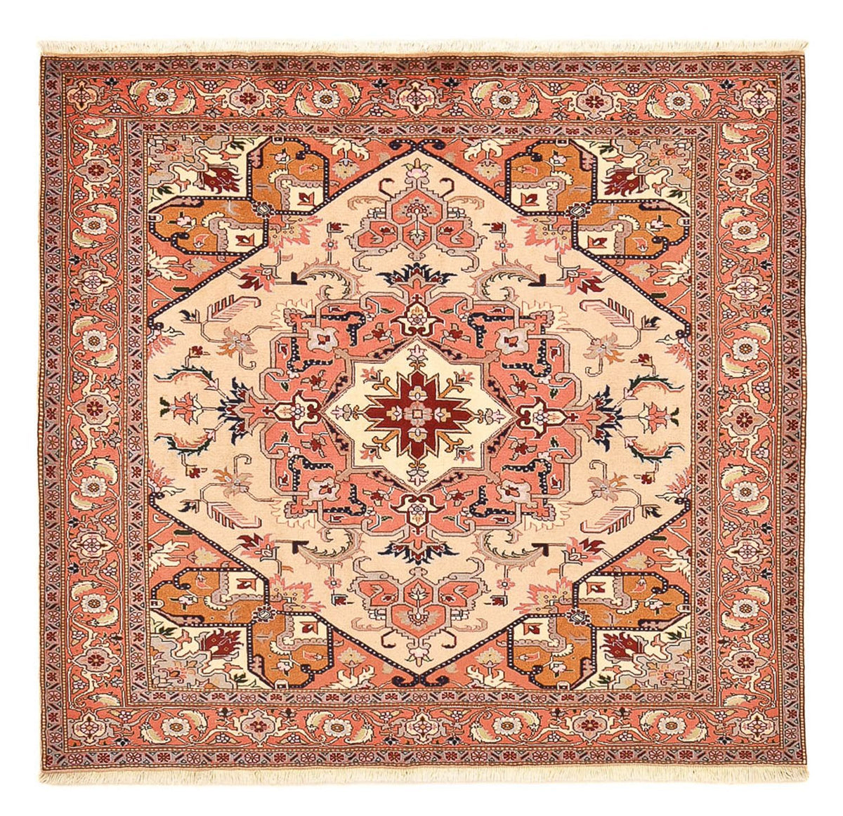 Tapis persan - Nomadic carré - 200 x 197 cm - beige clair