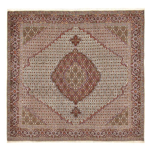 Tapis persan - Tabriz - Royal carré  - 204 x 200 cm - marron