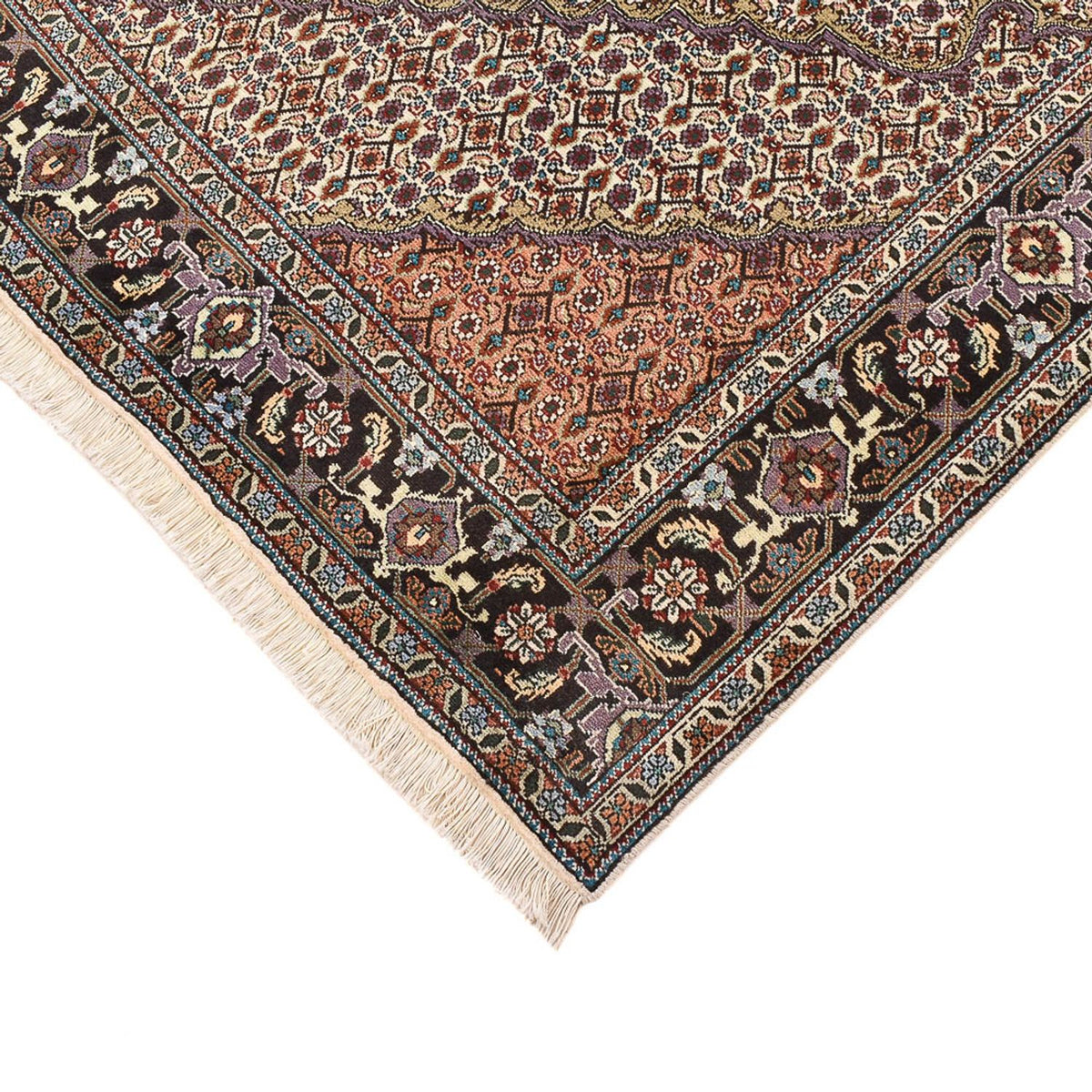 Tapis persan - Tabriz - Royal carré - 202 x 200 cm - sable