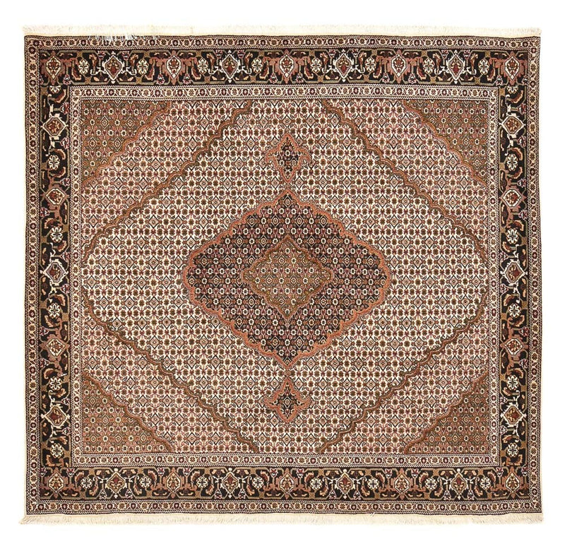 Tapis persan - Tabriz - Royal carré  - 206 x 202 cm - marron clair