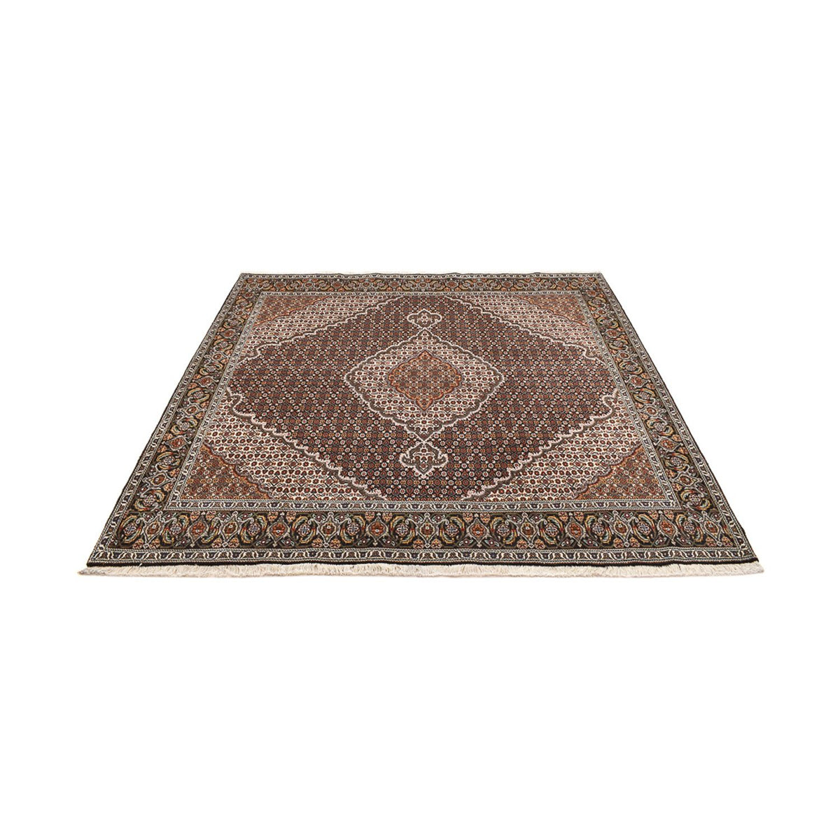 Tapis persan - Tabriz - Royal carré  - 207 x 205 cm - marron
