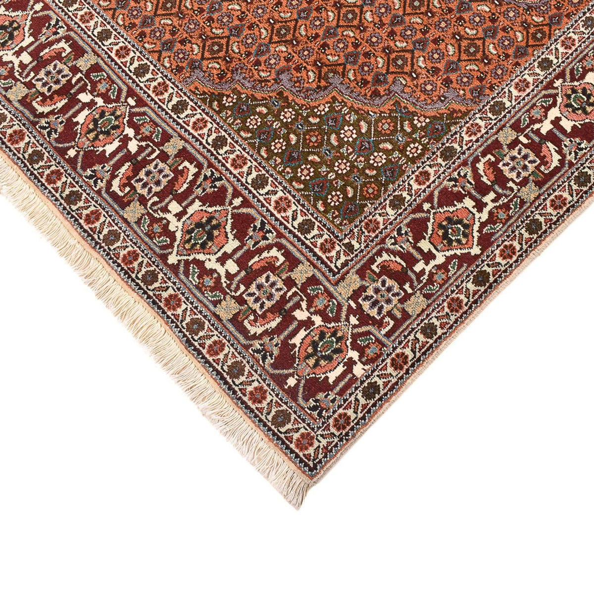 Tapis persan - Tabriz - Royal carré - 203 x 200 cm - marron clair