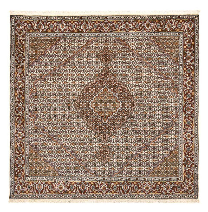 Tapis persan - Tabriz - Royal carré  - 208 x 198 cm - marron clair