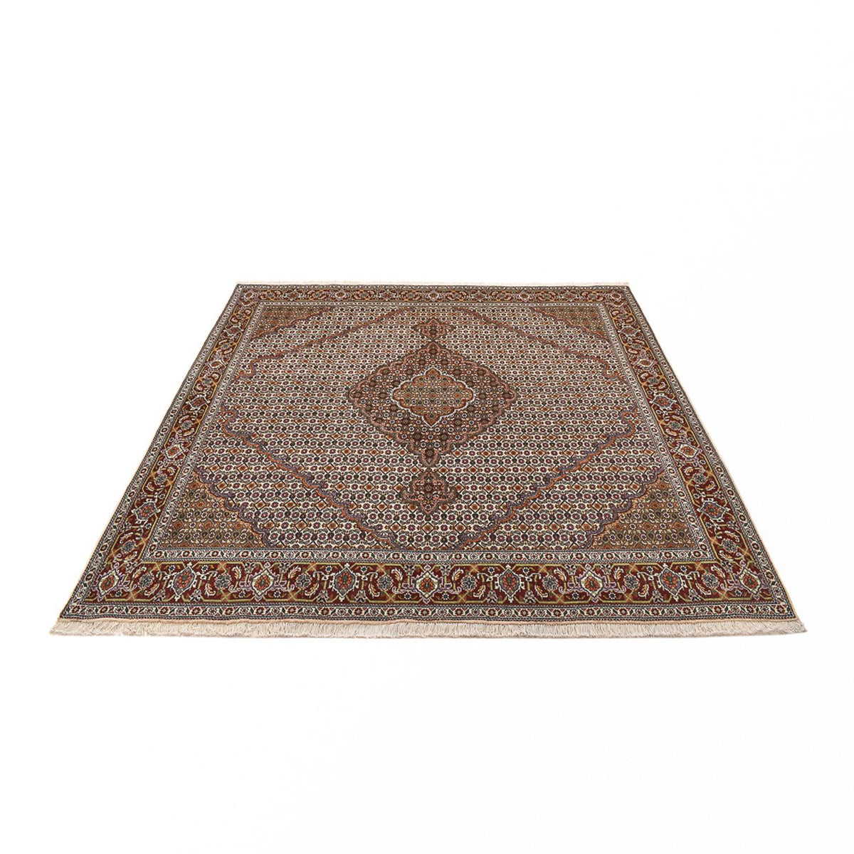 Tapis persan - Tabriz - Royal carré  - 208 x 198 cm - marron clair