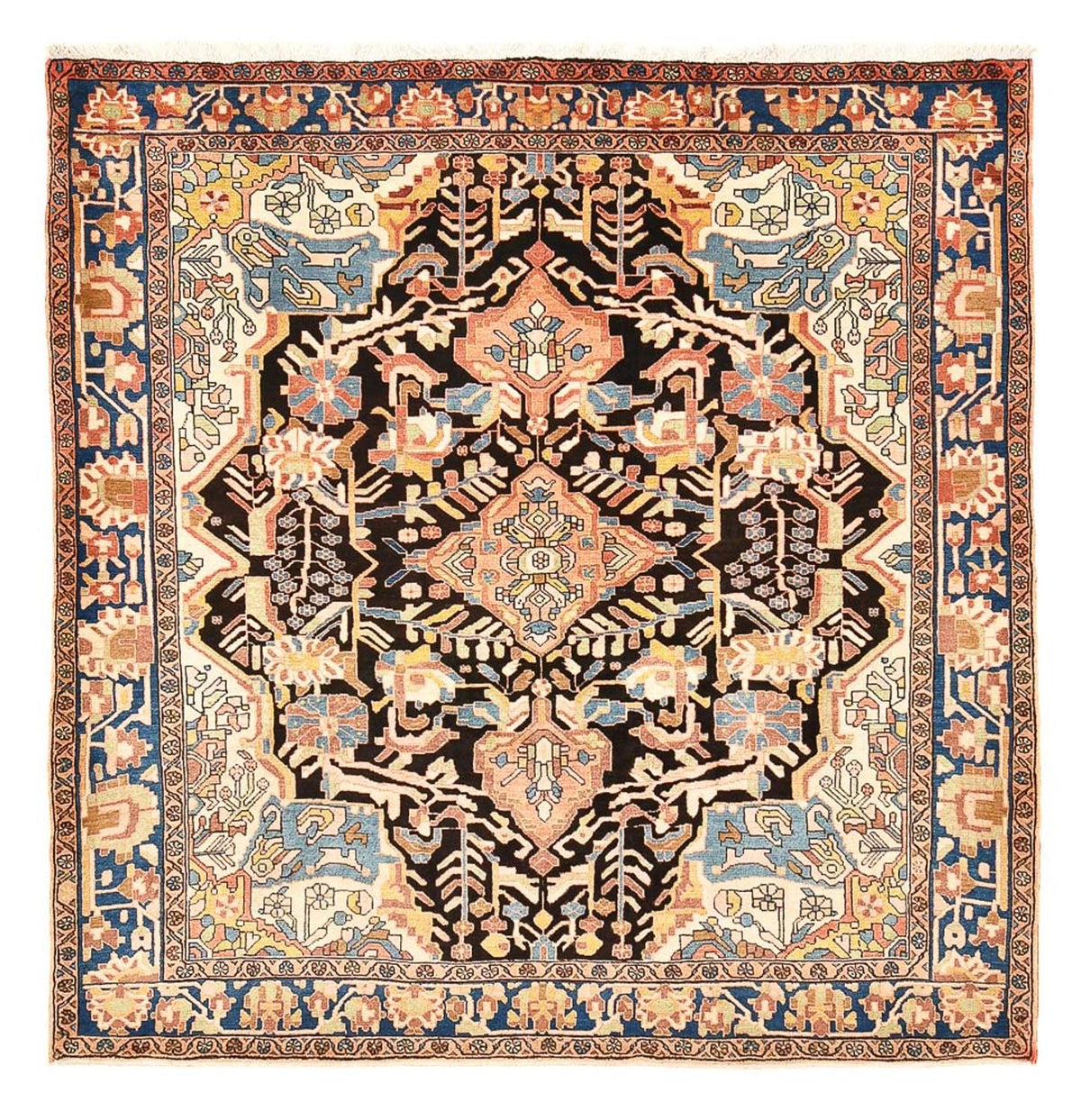 Tapis persan - Nomadic carré  - 206 x 203 cm - multicolore