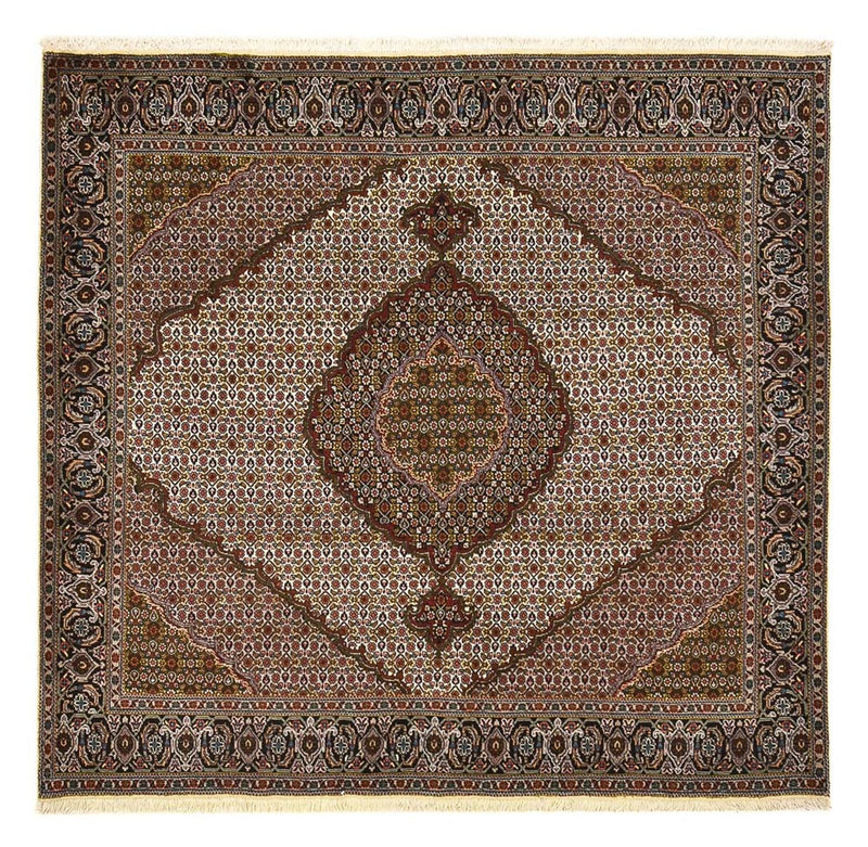 Tapis persan - Tabriz - Royal carré  - 203 x 200 cm - marron